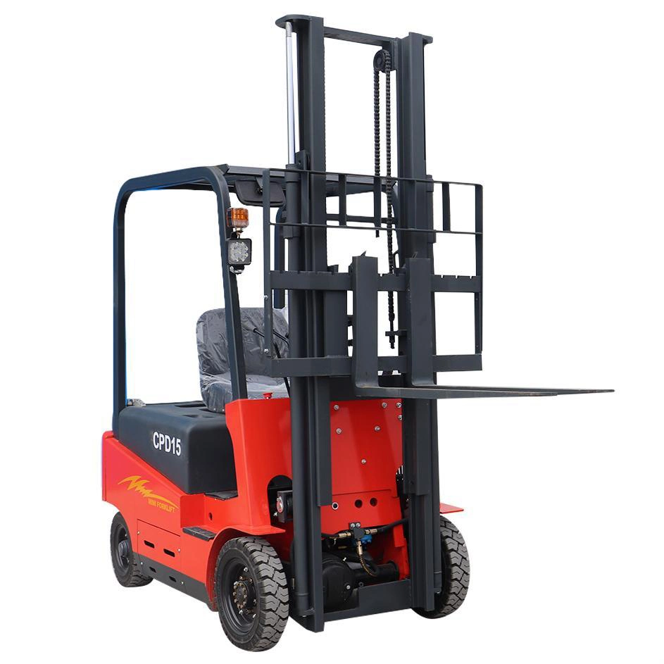 1.5ton 1500kg Lifting Height 5000mm Material Handling Equipment Four Wheel Battery Electric Forklift Equipment