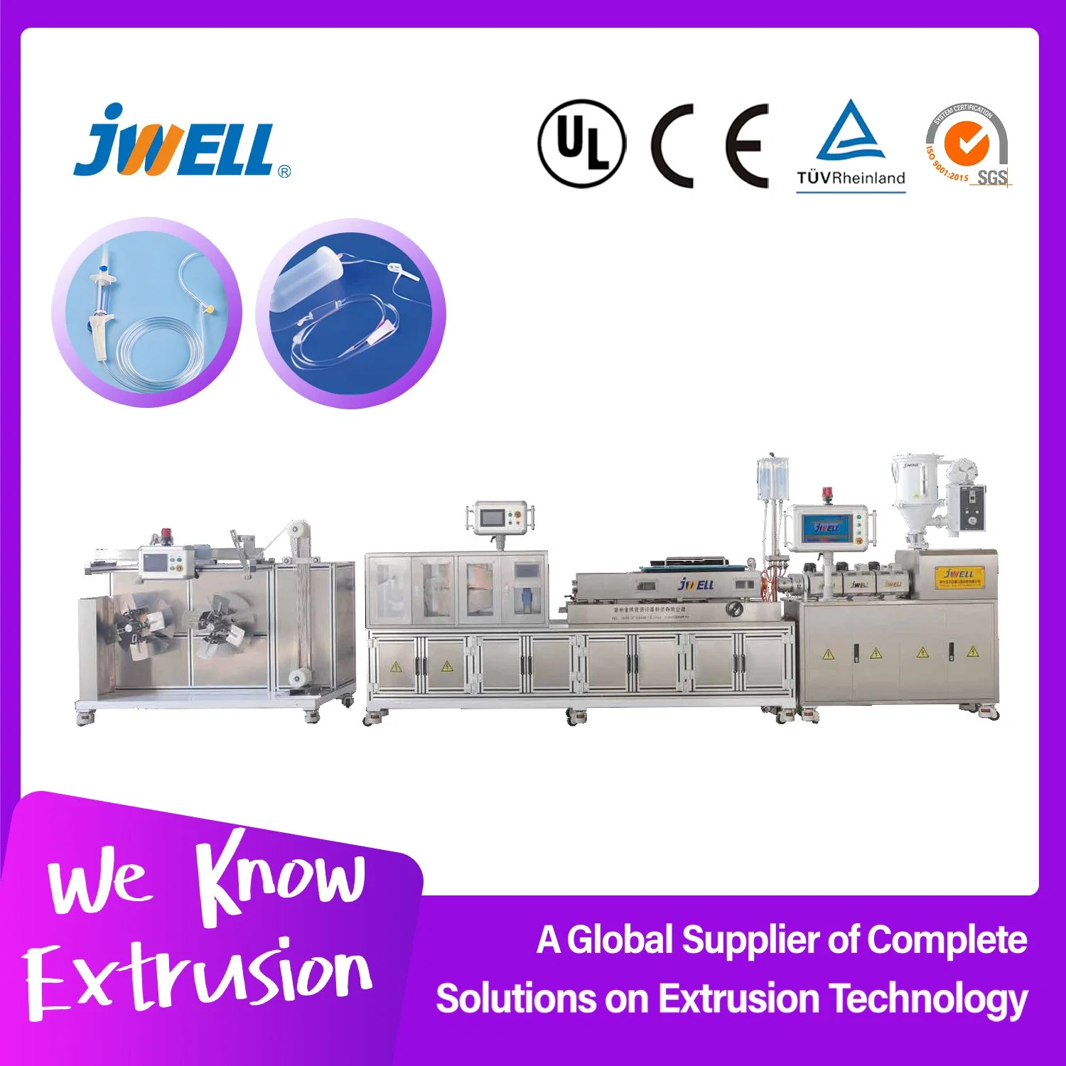 Jwell Precise Perfusion Pipe Extrusion Line for Rapid Fluid Replacement/Surgery