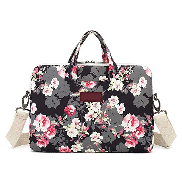 Newest Canvas Flowers Print Travel Laptop Bags