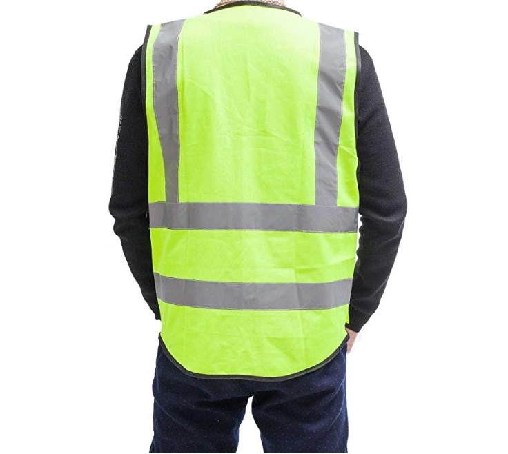 Logotipo personalizado Hi Vis Tops uniforme de la construcción de la seguridad reflectantes Chaleco de seguridad para el saneamiento de los trabajadores