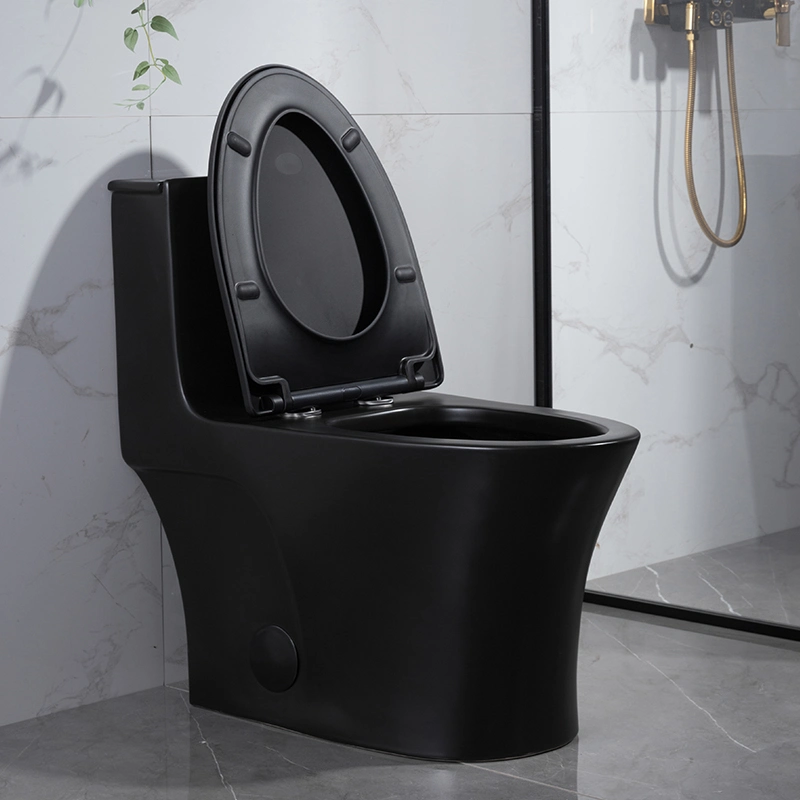 Ovs Cupc Sanitary Wares Black Ceramic One Piece Toilet Peeping Chinese Girl Go to Toilet Suppliers