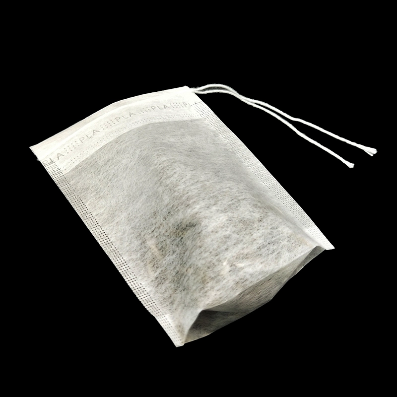 Food Grade Drawstring PLA Corn Fiber Empty Pyramid Shape Tea Bag Packaging