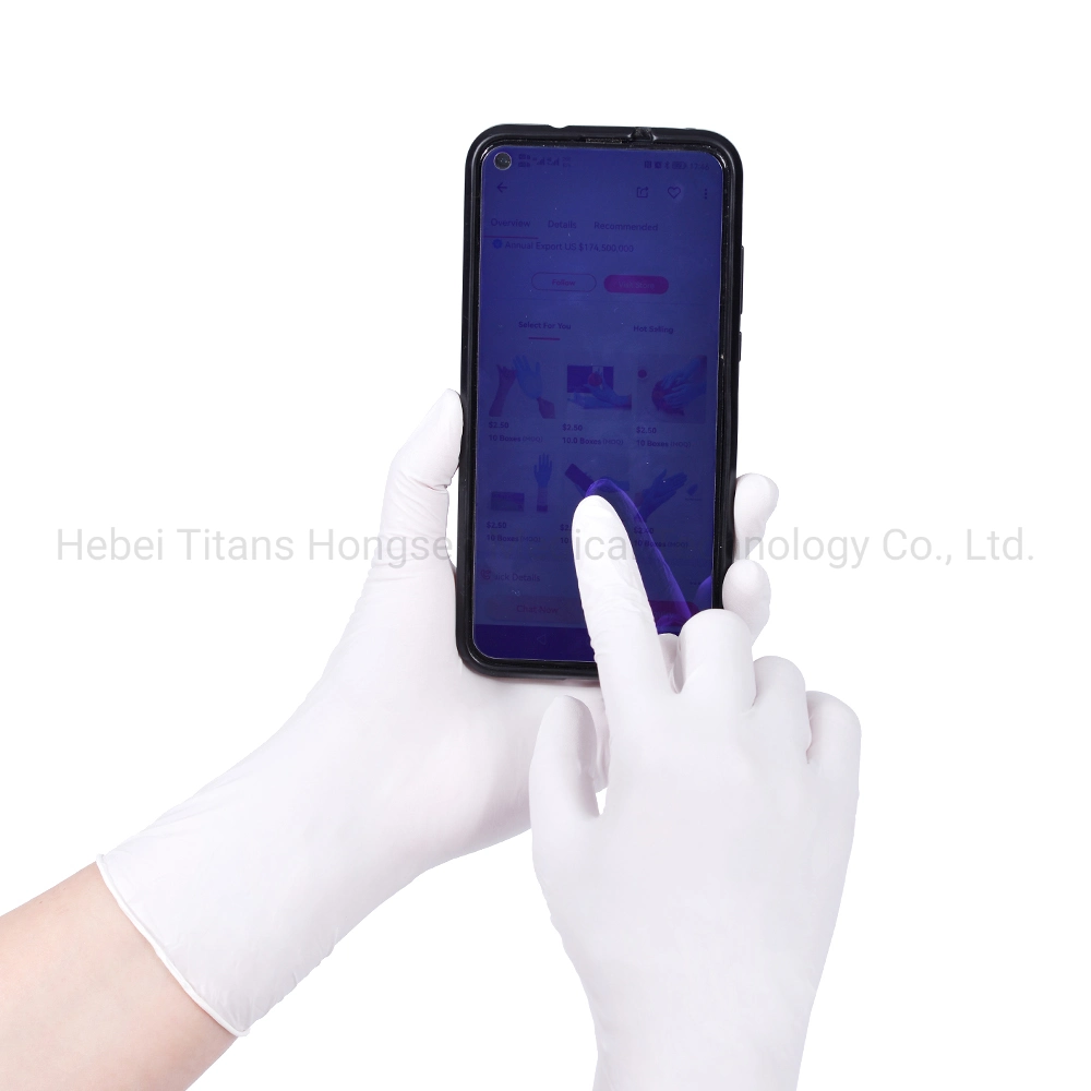 Titanfine Special Hot Selling Professional Food Processing White Disposable Nitrile Examination Gloves