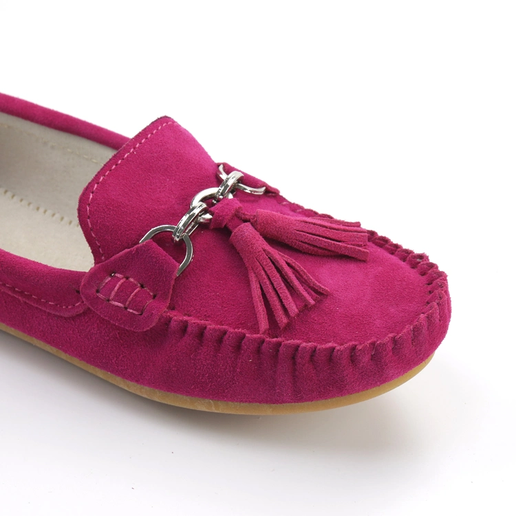 High quality/High cost performance  Suede Genuine Leather Loafers Shoes for Women