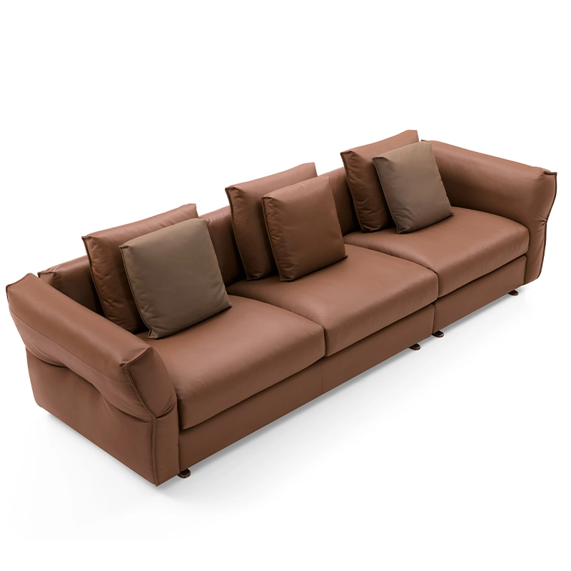 New Design Upholstered Couch Living Room Furniture Modern Modular Corner Sectional Leather Sofa