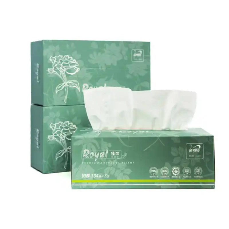 OEM & ODM Different Color Design Cheap Price Cardboard Facial Tissue Paper Boxes