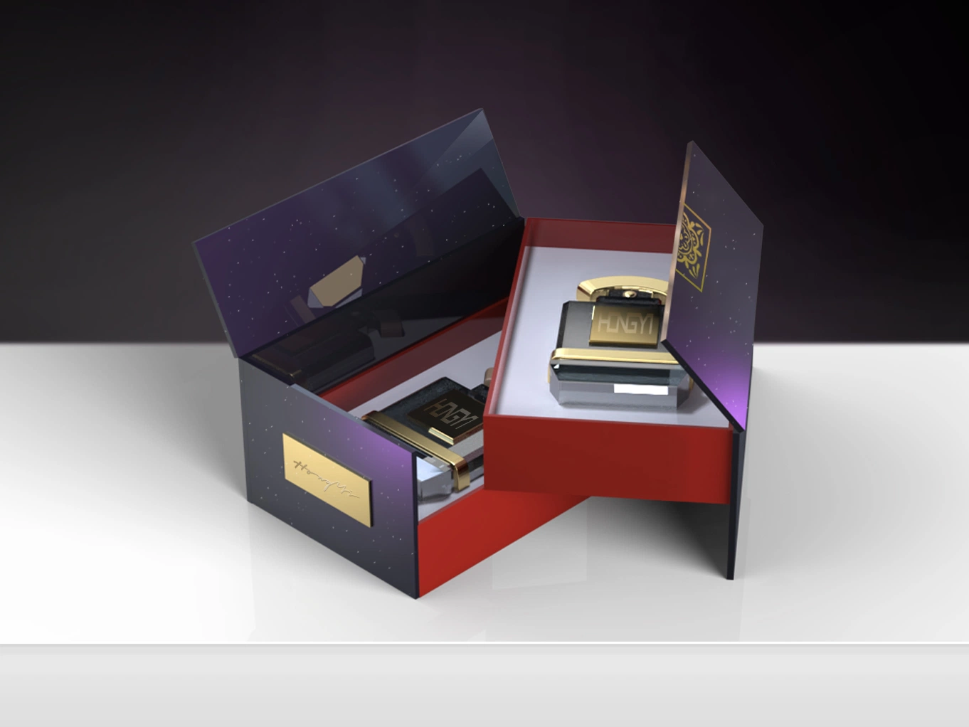 Special Grain High-End Gift Box High Gloss Packing Box