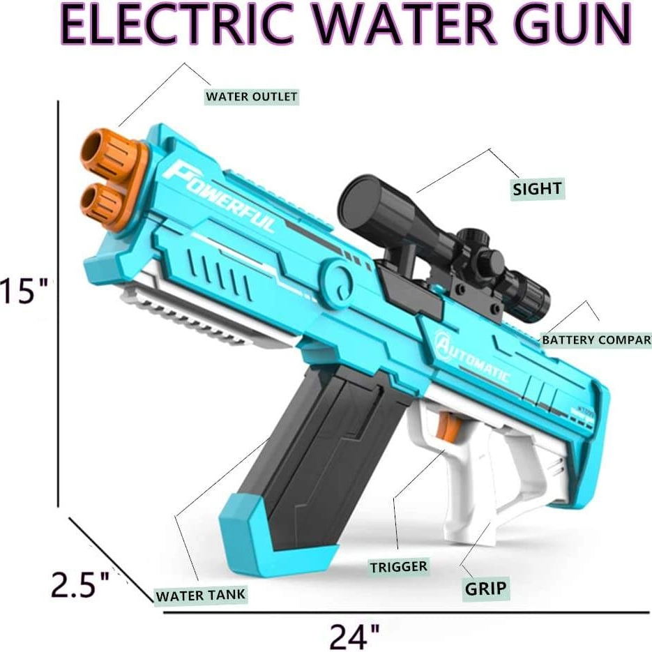 Pistola de agua eléctrico Pistola de agua automática Electric potente Auto atomizador de agua pistolas de juguete Pistola de Agua gran intervalo más largo