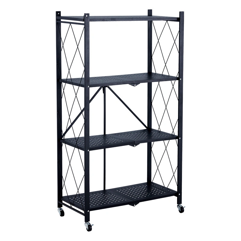 Metal Iron Strong Kitchen Folding Dish Plate Shelf Display Racks Stand Multi-Layer Foldable Rack Storage for Home Living Room