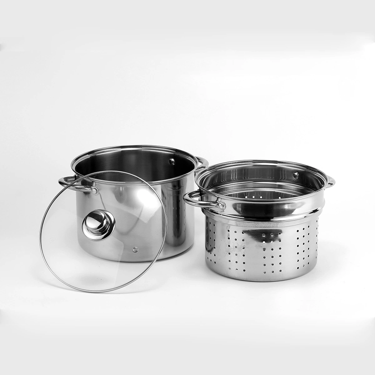 Customized Stainless Steel Italian Pasta Cooking Pots with Strainer