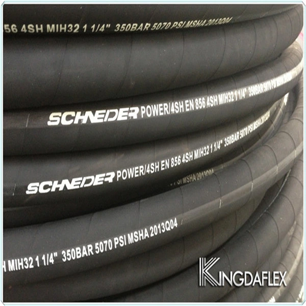 3/8-2 Inch SAE100 R12/4sp/4sh 400K Impluse Cycles High Pressure Spiral Reinforced Rubber Hydraulic Hose Factory Outlet OEM Accepted