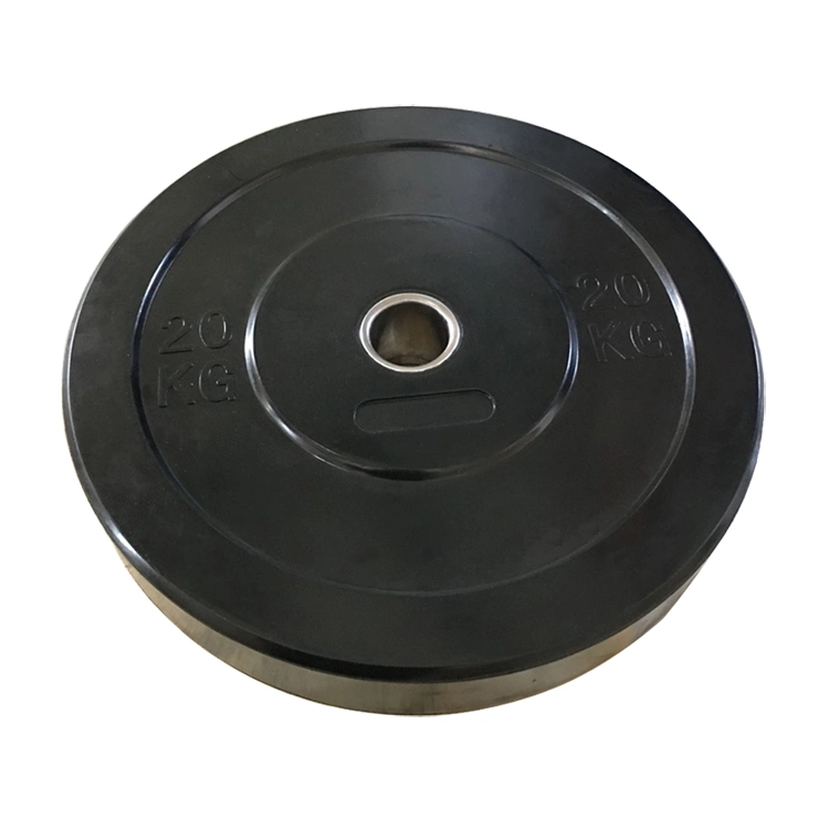 Wholesale/Supplier Strength Fitness Equipment Competition Standard Bumper Plate Gym Black Rubber Weight Plate