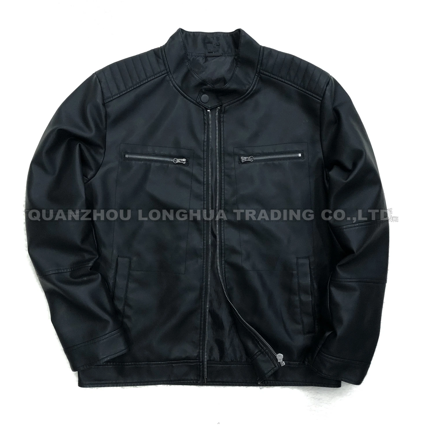 Herren Jacke Boy Jacke New Washed Leather Bekleidung Schwarz PU Kleidung Mode Kleidung Outdoor Mantel
