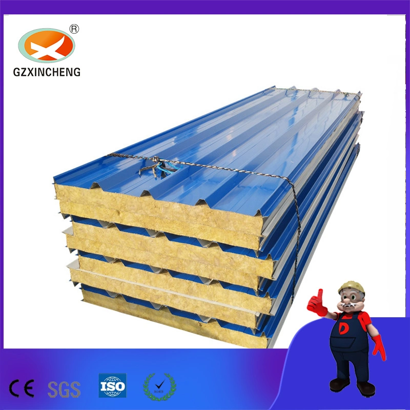 Low Price Building Material Sound Absorption Rock Wool Sandwich Panel