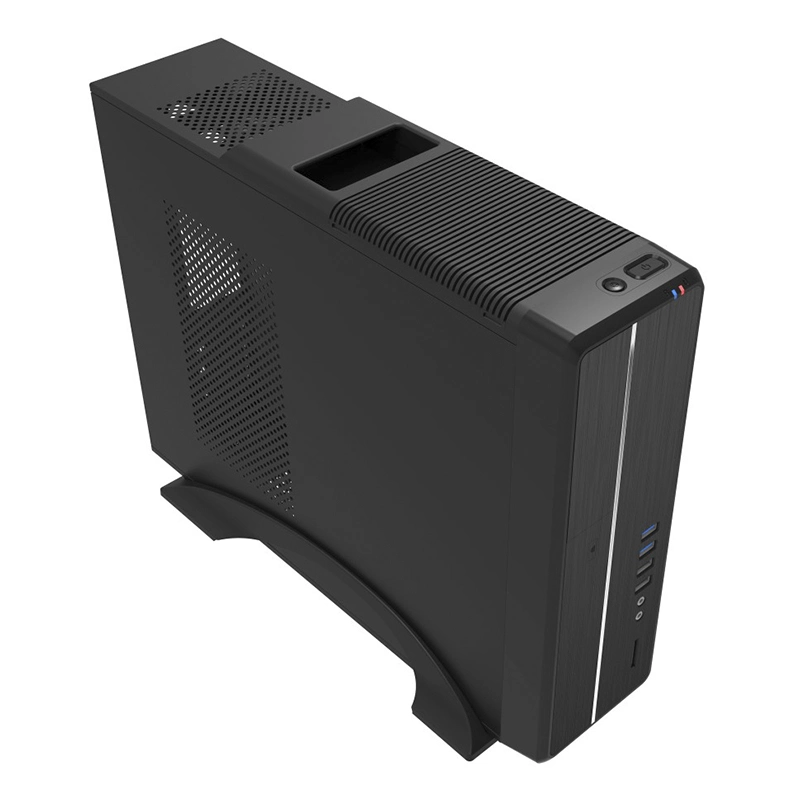 Micro ATX com design compacto fino, vem com porta 4xusb e leitor de cartões incorporado opcional