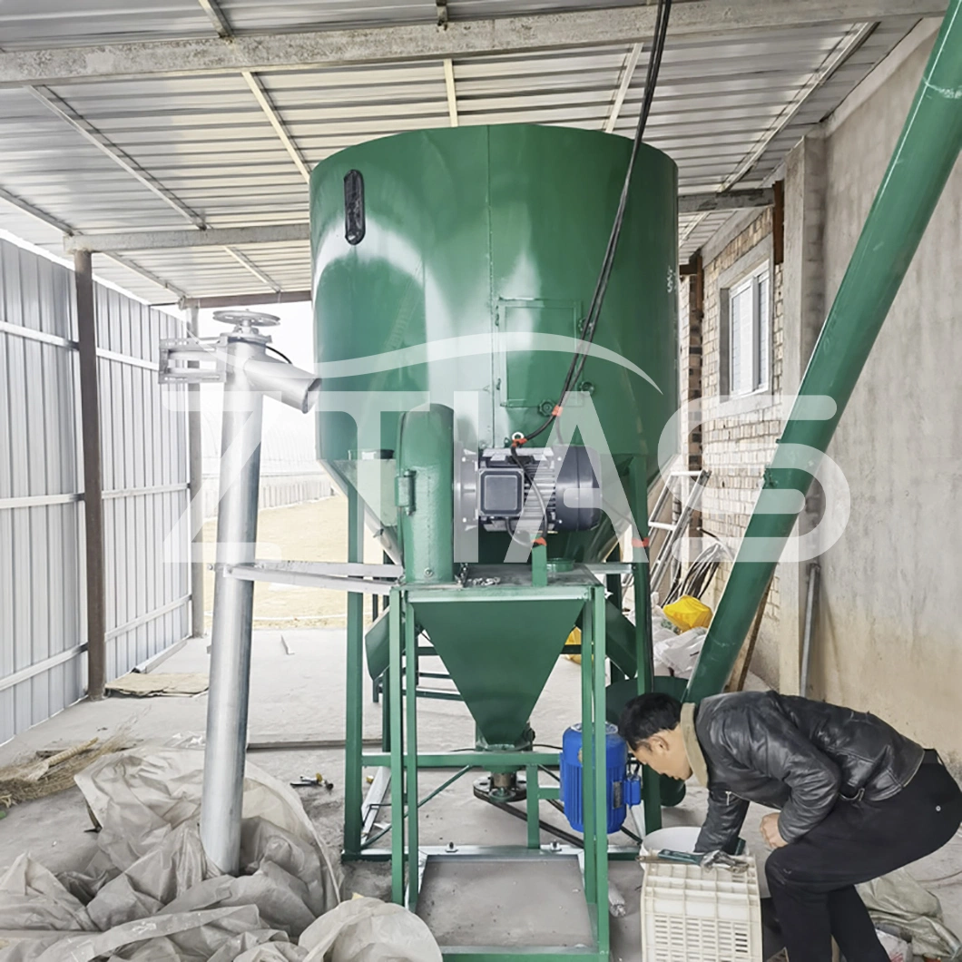 Vertical Feed Processing Equipment Peanut Plastic Granule Animal Feed Mixer Vertical Grain Mixer Machine