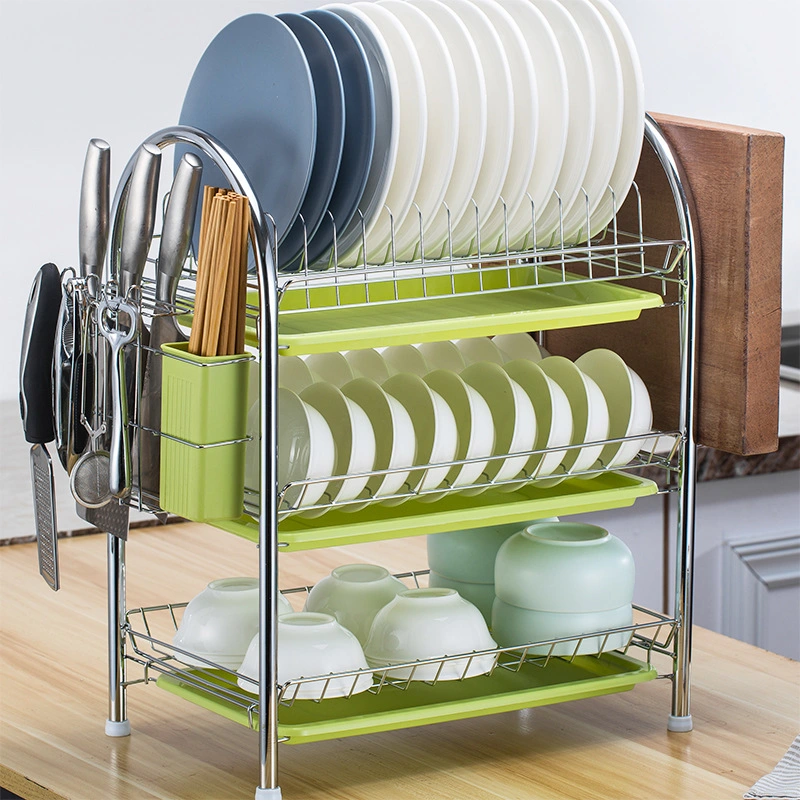 Kitchen Floor Storage Rack Multi-Layer Household Drain Dish Rack