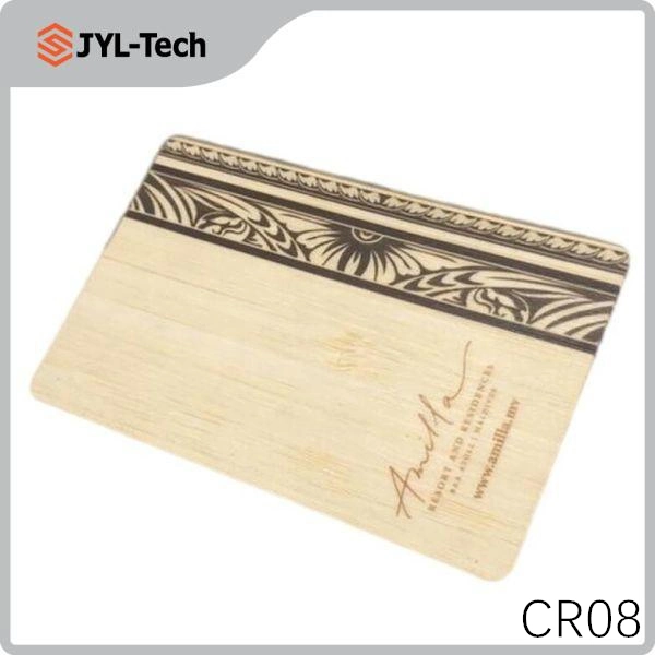 100% Recyclable NFC Wood Cards Smart RFID Wooden Card for Identification