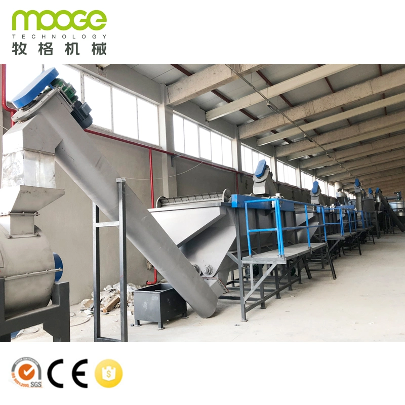 500kg/h bottle recycling pet washing machine line