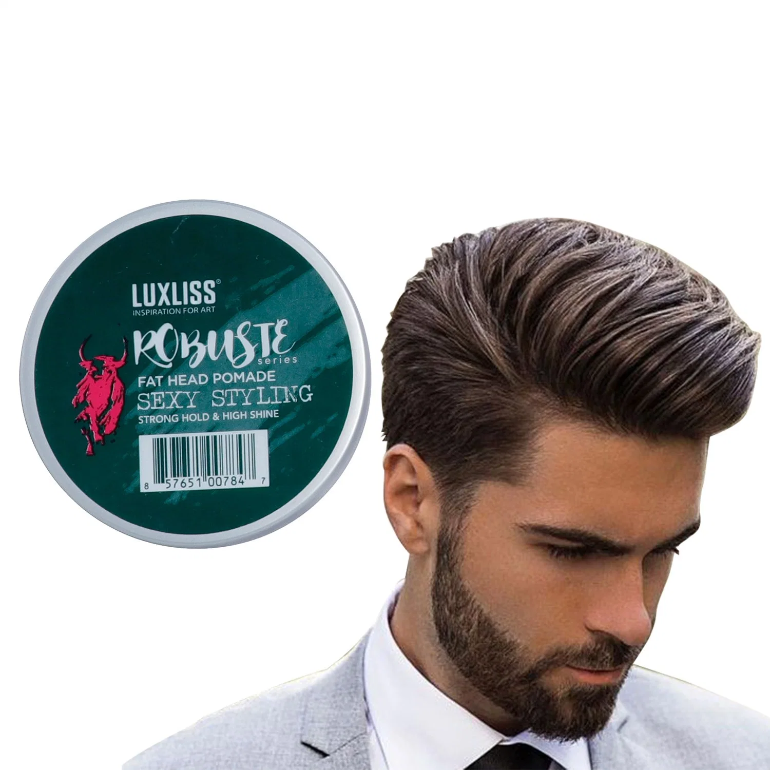 Hommes soin de style texture cheveux forte maintien haute brillance graisse Chef Pomade Private Label