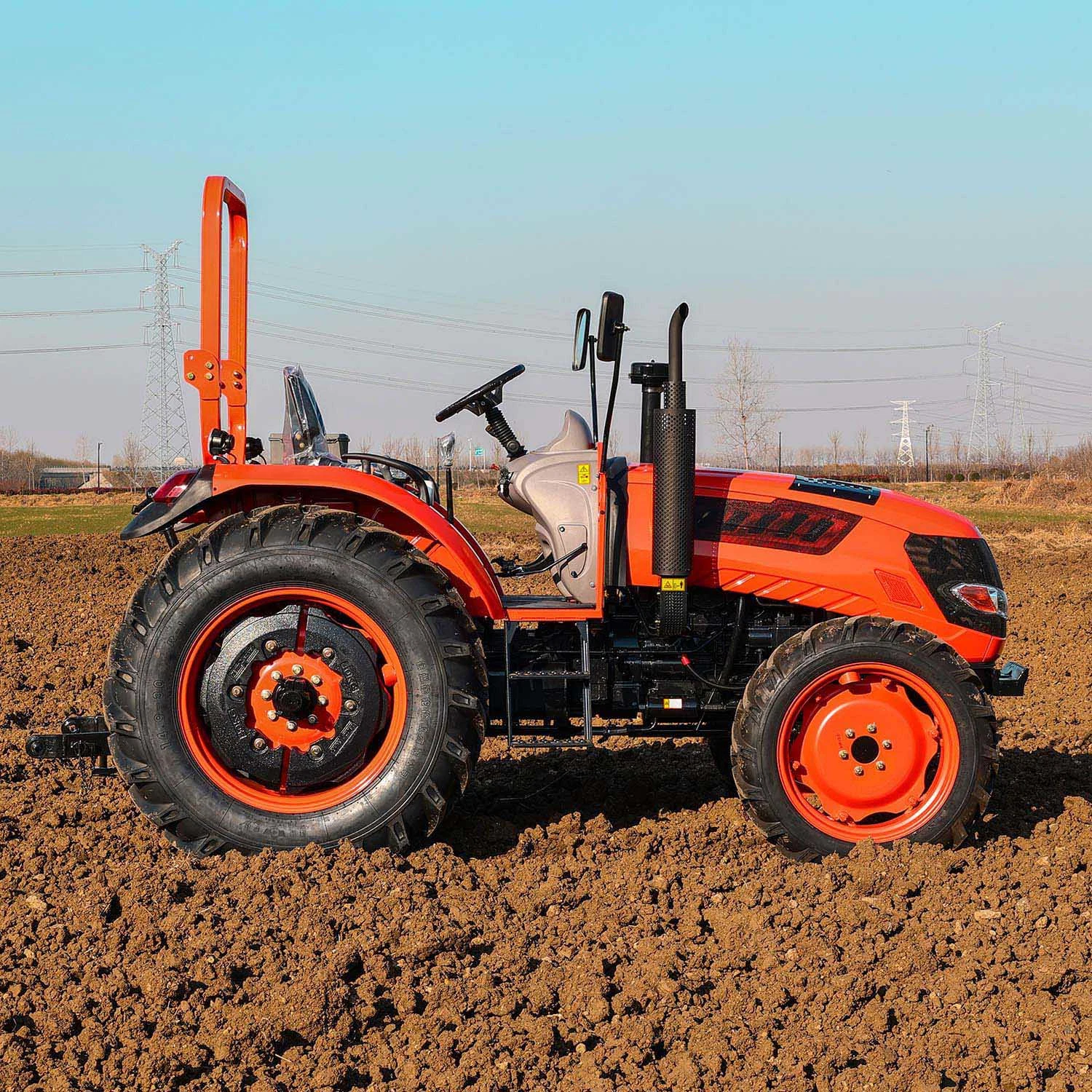 4WD All Farm Land Use Red Tractor with Turbo Engine Large Power