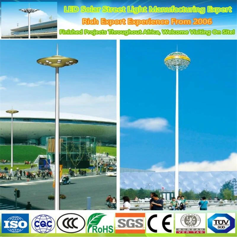 High Praise Coated Columnar Steel 30m Lighting Mast Pole Lamp/High Mast Lighting Lamp Pole