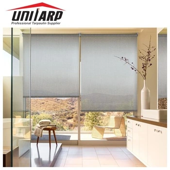 UV Protection PVC Coated Mesh Fabric Sunscreen Textile for Roller Blinds