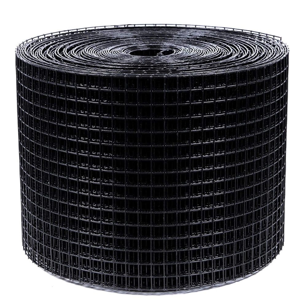 Anping 30m X 200mm 1/2'' Welded Wire Mesh PVC Coated Black Solar Panel Mesh