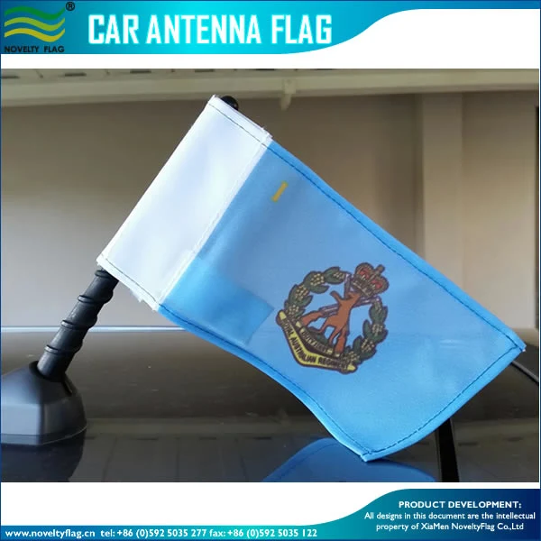 Custom Printed Knitted Polyester Car Antenna Window Flags 6X9" for Decorative