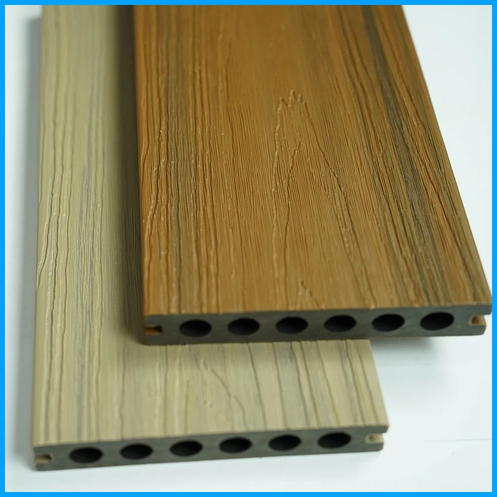 Anti-Static Co-Extrusion WPC Wood Plastic Composite Board Decking Flooring Round Hole