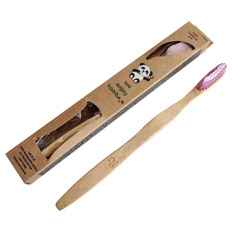 Eco-Friendly Biodegradable Custom Oral Care Natural Soft Bristles Bamboo Toothbrush