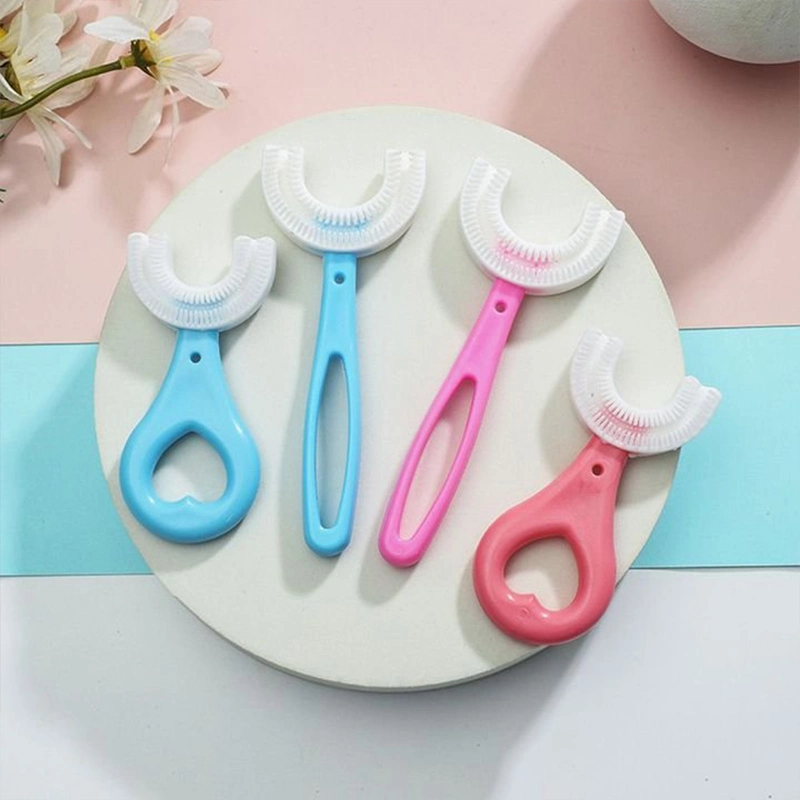 Mouth-Held U-Shaped Toothbrush for Children 2-12 Years Old