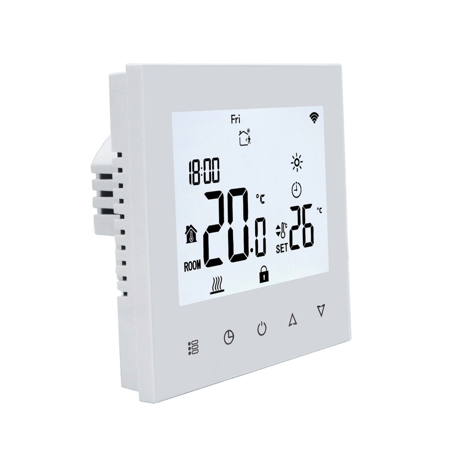 OEM 90-240V Smart Weekly Programmable LCD Display Voice Control Boiler Thermostat for for Gas Boiler Heating