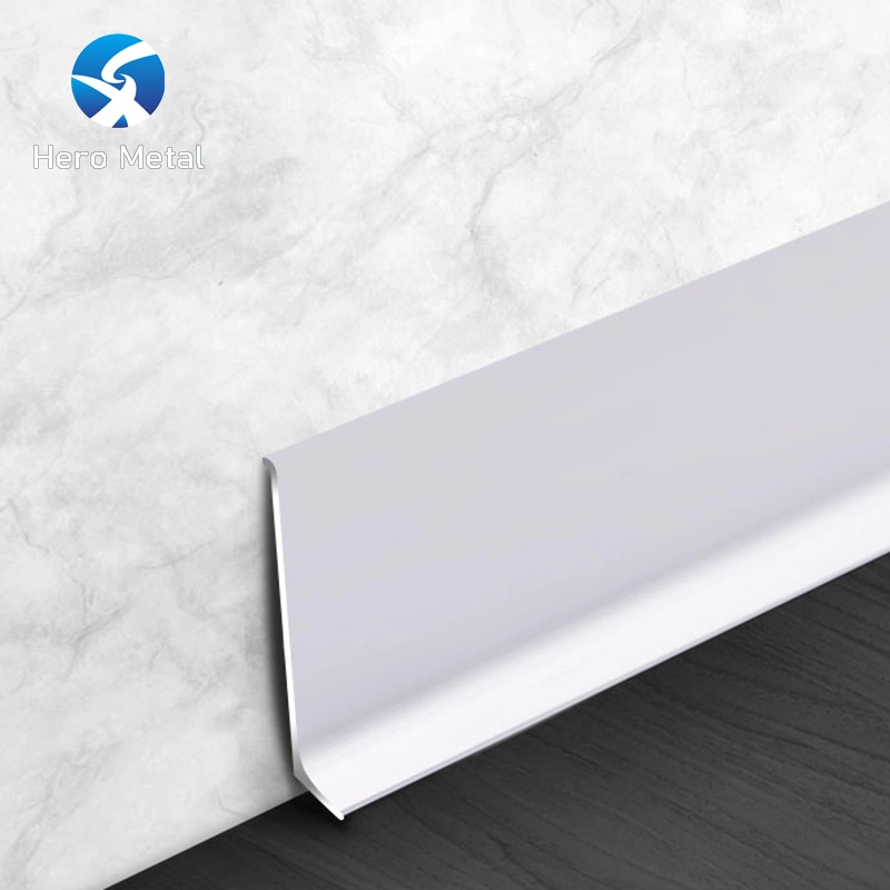 Foshan Contempary Wall Protection Anodized Stainless Steel Skirting Baseboard