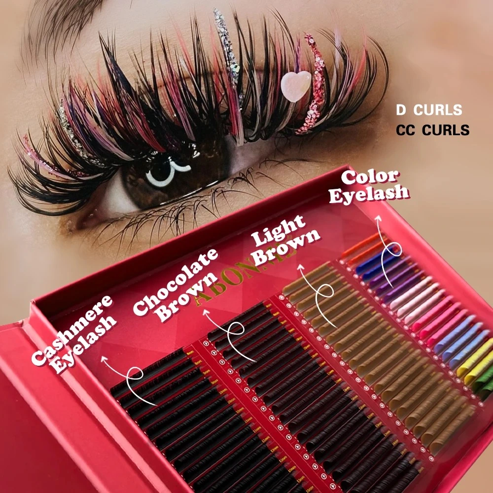 0.07mm C D Easy Fanning Free Samples Volume Lashes Eyelash Packaging Box Easy Fans Blooming Russian Eyelash Extensions