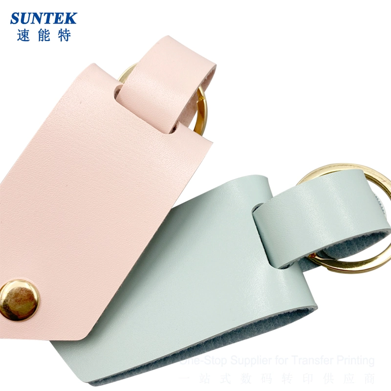 Sublimation Blank PU Leather Keychain