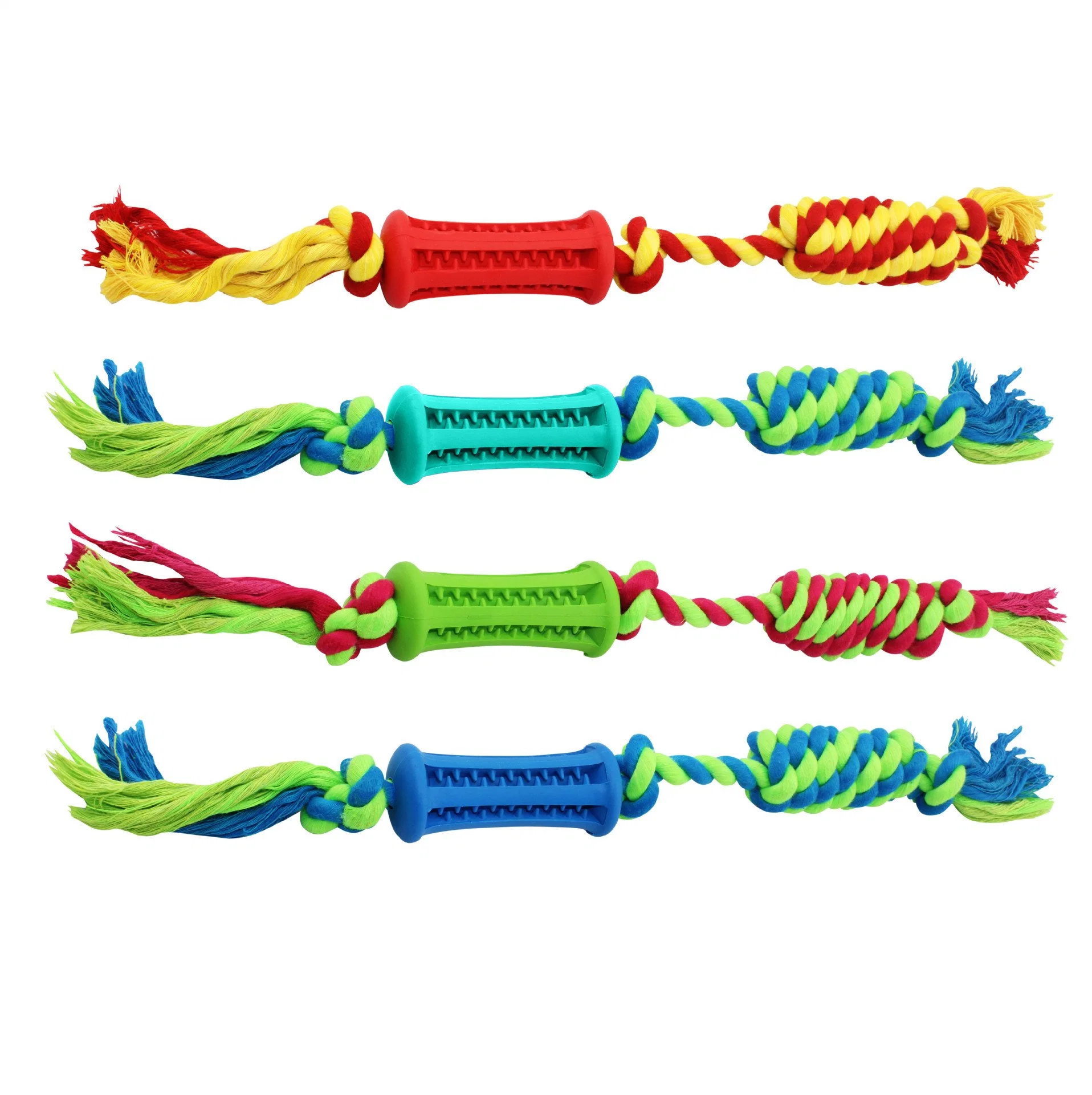 New Design Cotton Rope Durable Rope Dog Chew Set Silicone Pet Toy