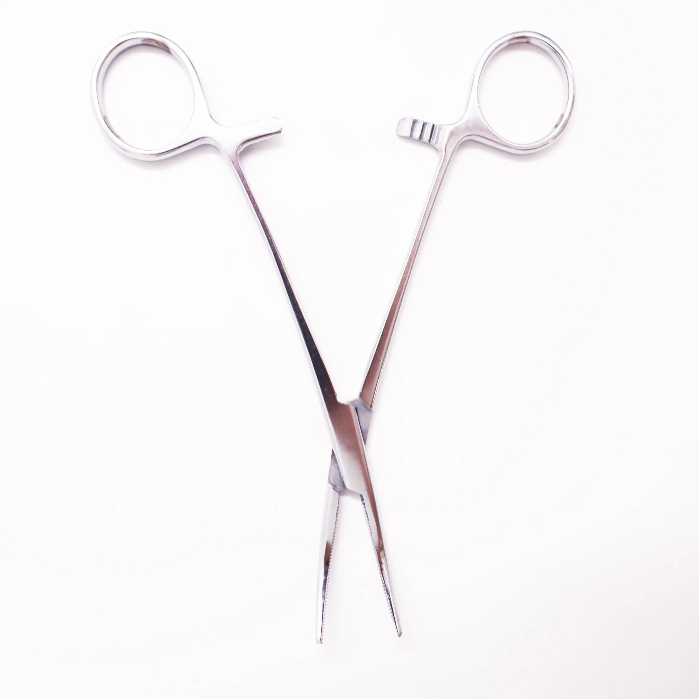 Surgical Medical Operating Device Hemostatic Forceps Plier of Curved Tips