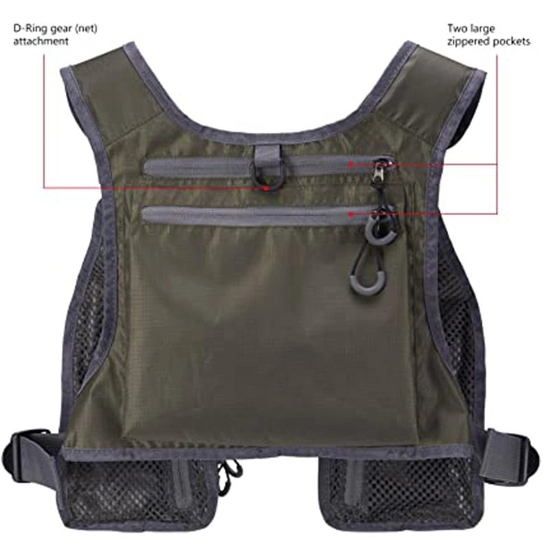 Ultra Lightweight Fly Fishing Utility Vest for Men and Women Portable Chest Pack One Size Fits Most
