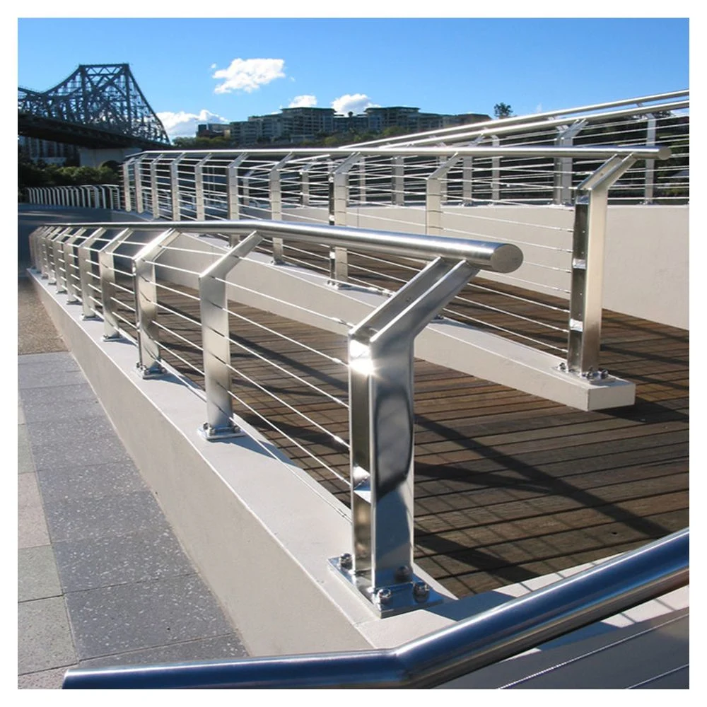Top Staircase Handrail Balcony Stainless Steel Cable Wire Railing