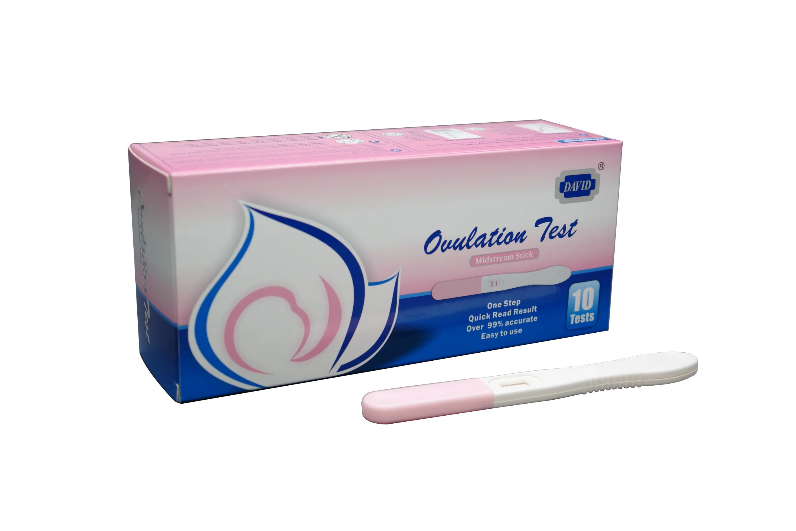 CE aprobado para uso en el hogar orina OEM Embalaje LH Prueba de ovulación