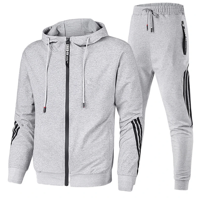 Men's Casual Hooded Sportswear Two-Piece Pure Cotton Running Sportswear