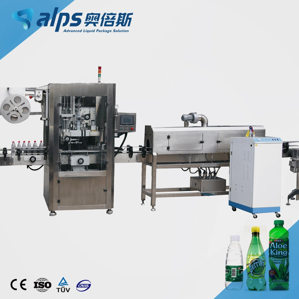 High Quality Shrink Sleeve Labeling Applicator with Steam Tunnel for Beverage Bottle