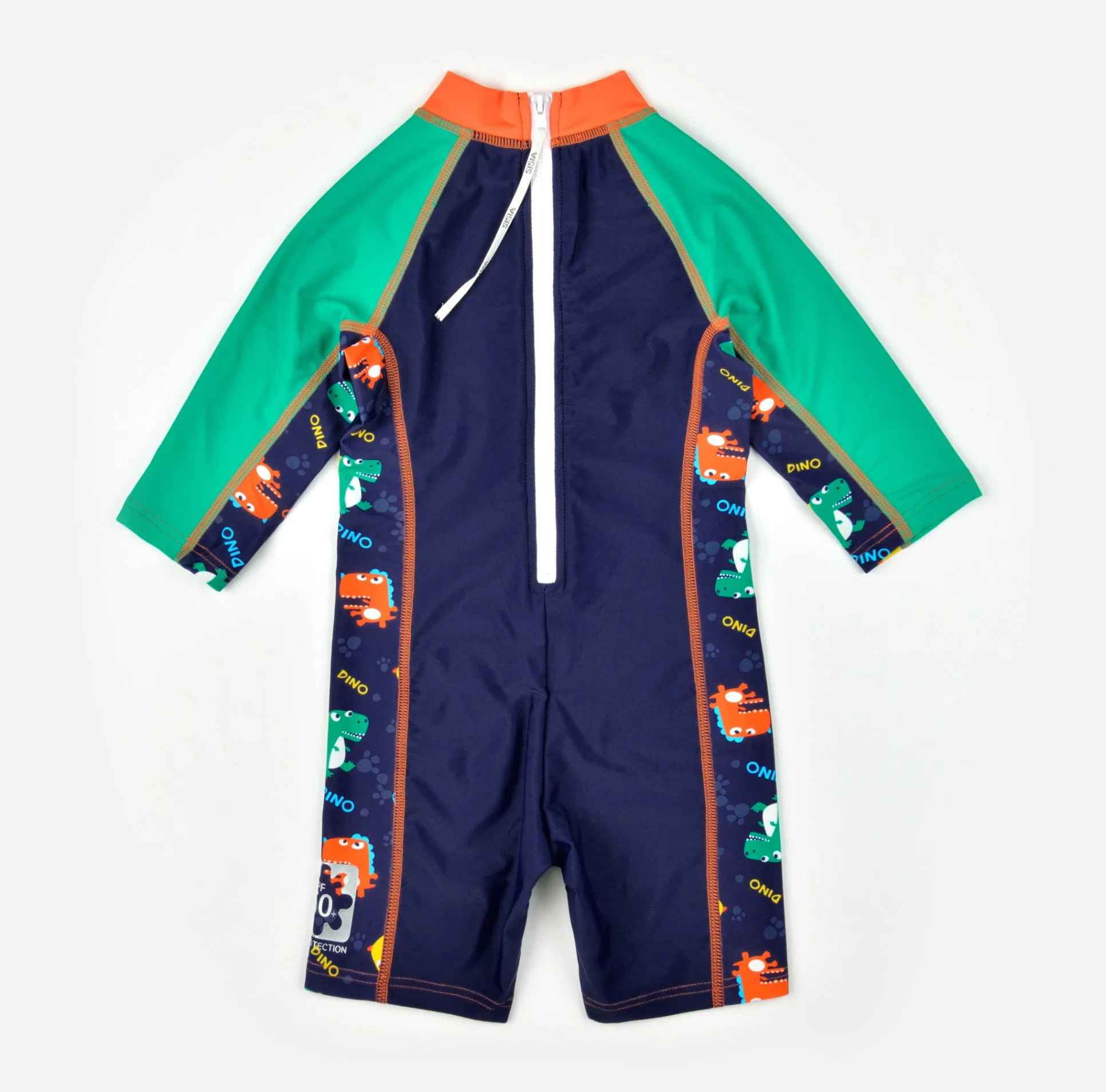 Sample Customization Children One Pieces Upf50+ Swimsuit Cartoon Dinosaur Boys Swimming Wear