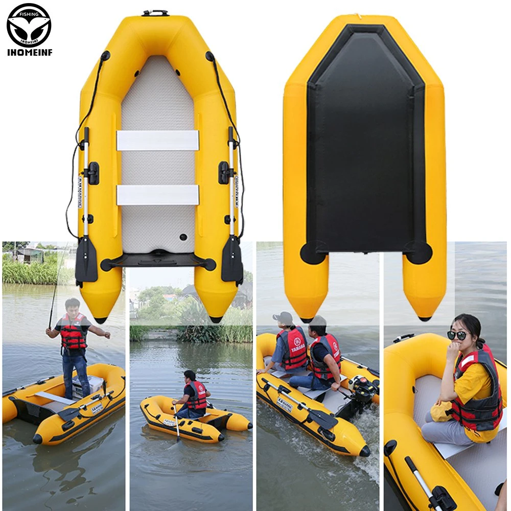 Fashion Design PVC Rowing Boats Kayaks Popular Design Size 2m 3m 4m Inflatable Fishing Boat with Outboard Motor