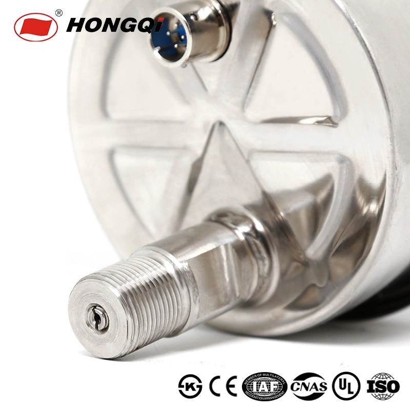 Hongqi 100mm Stainless Steel Axial Electric Contact Pressure Gauge