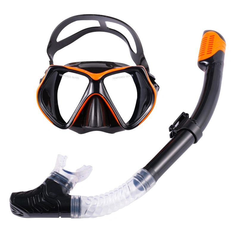 Jeu de plongée à sec, vue panoramique vue large masque tuba, le verre trempé Anti-Fog masque de plongée, la respiration libre&amp; facile masque de plongée de la sangle réglable, Snorkelin professionnel