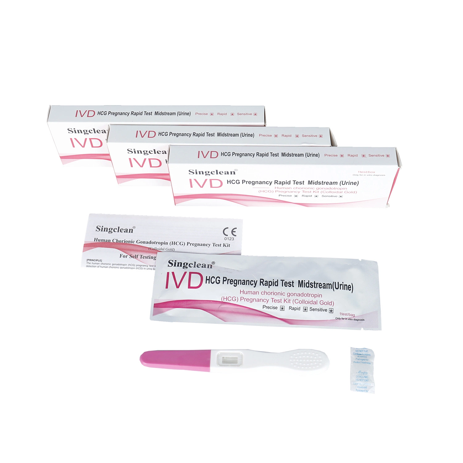 Singclean One Step Lab HCG Selbstpregnancy Test Kit für Zu Hause