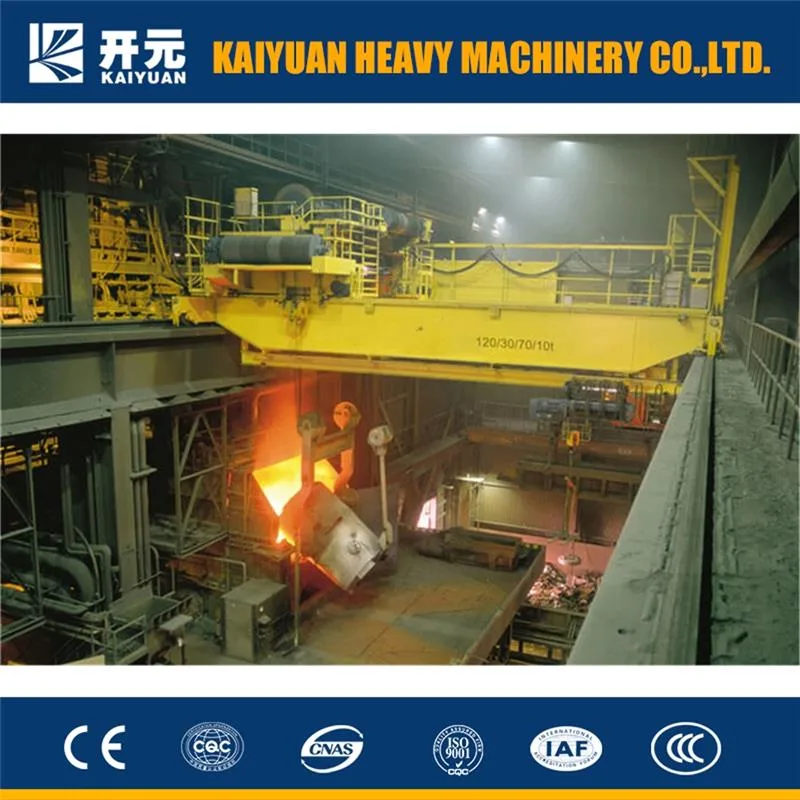 Steel Plant Metallurgic Bridge Crane Overhead Crane with Heavy Duty Andhook, 75t 100t 200t, up to 500t