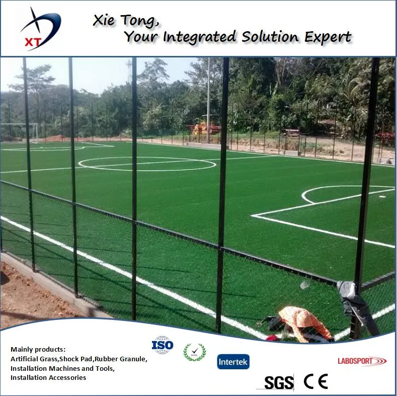 Mini Soccer Field Whole System Artificial Turf with Shockpad and Infills